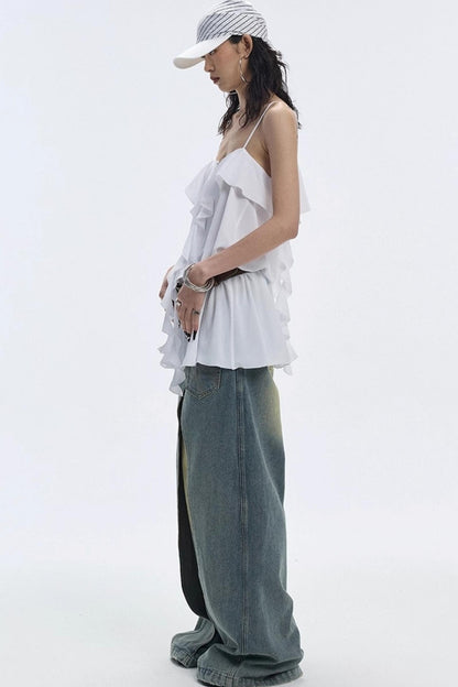 Vintage Blue Wide-Leg Jeans