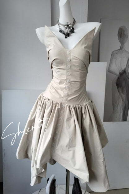 Vintage Irregular Fit & Flare Dress