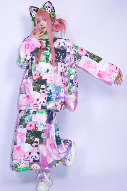 Panda Collage Printed Tang Top