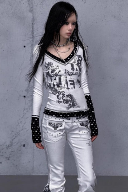 Retro Vintage Patchwork Top