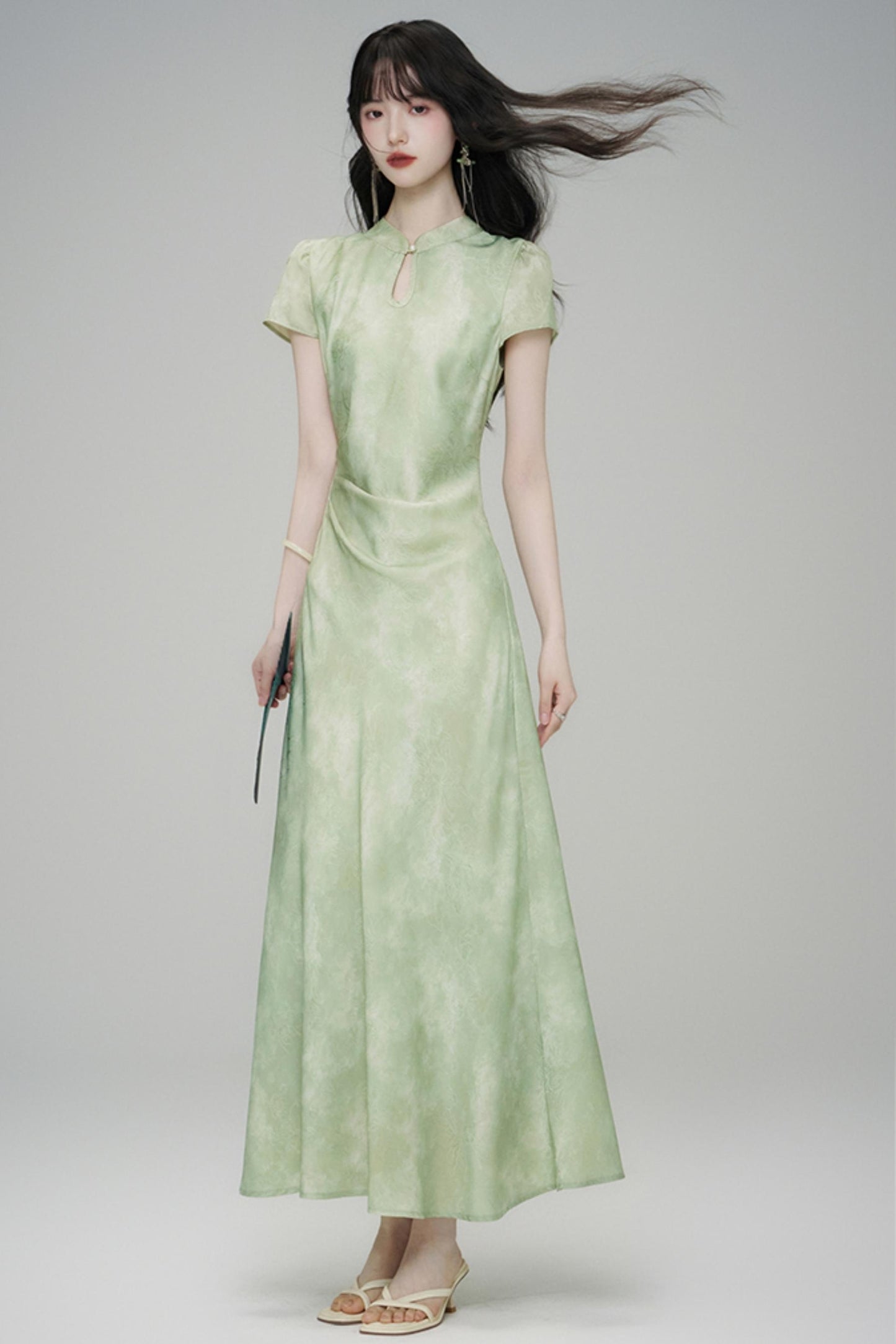 Chic Jacquard Summer Cheongsam Dress