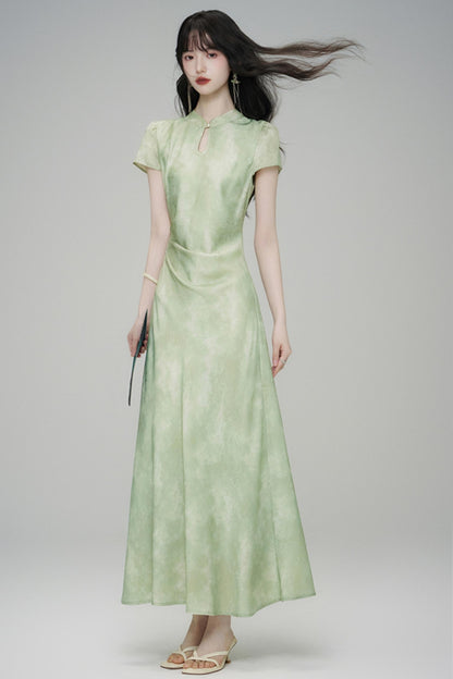 Chic Jacquard Summer Cheongsam Dress