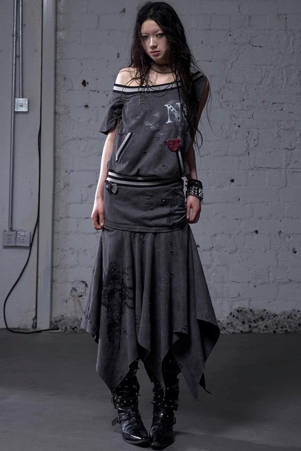 Detachable Hem Punk Corset Dress