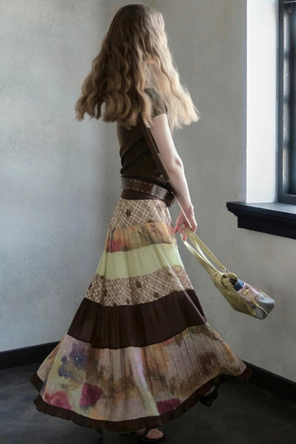 Bouguereau Art Color Block Skirt Set-Up