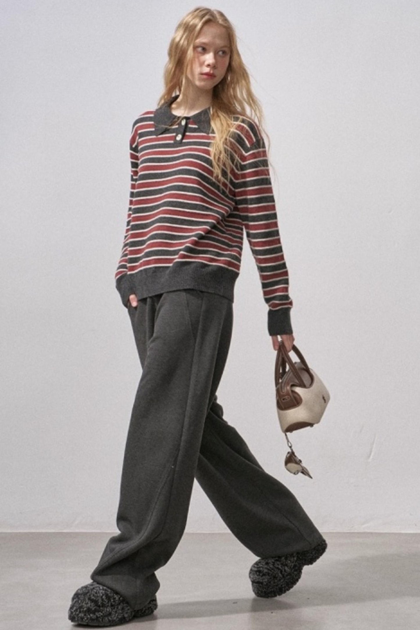 Wool Blend Scimitar Pants