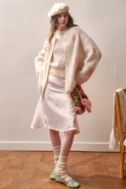 Milky Way Wool Sweater Skirt Set-Up