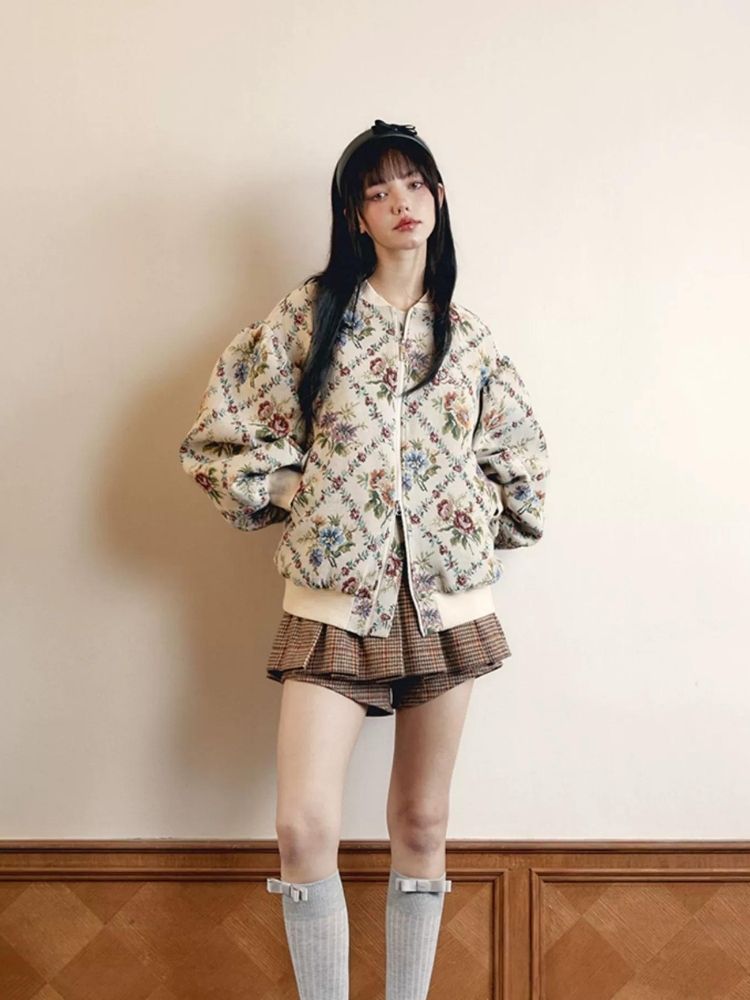 Oil Painting Jacquard Cotton Jacket