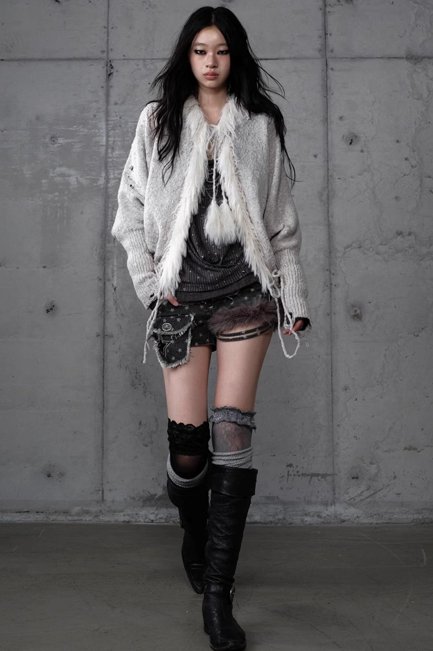 Lazy Vintage Hooded Sweater Coat