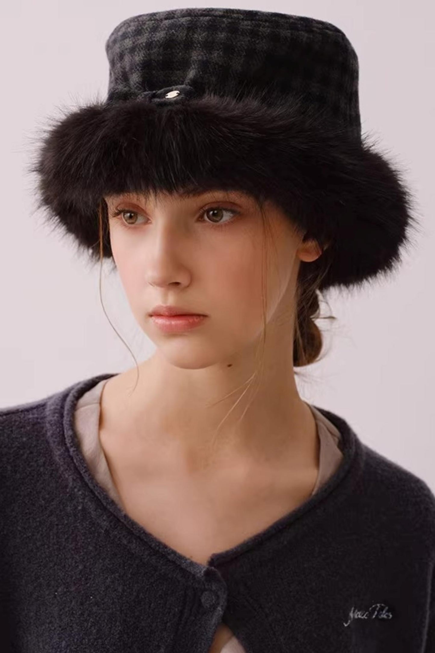 Reversible Faux Fur Beret Hat