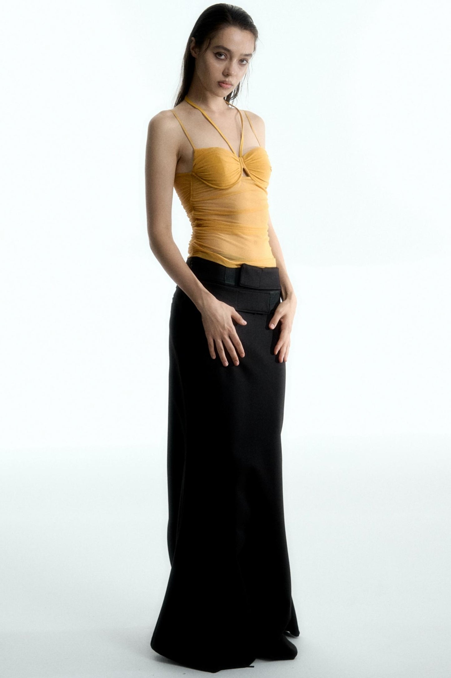 Mesh Halter Corset Top