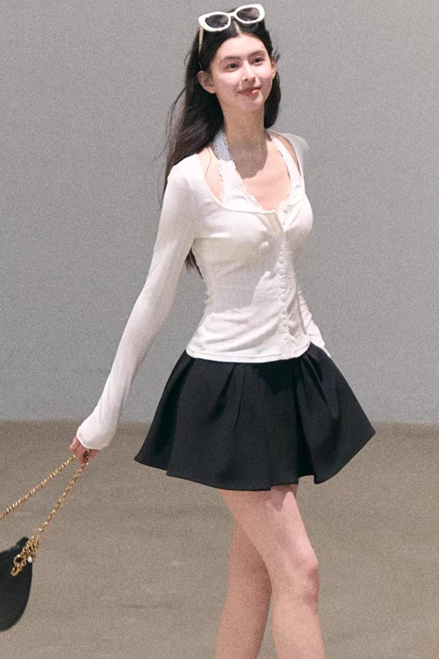 Lace-Trimmed Halter Neck Camisole