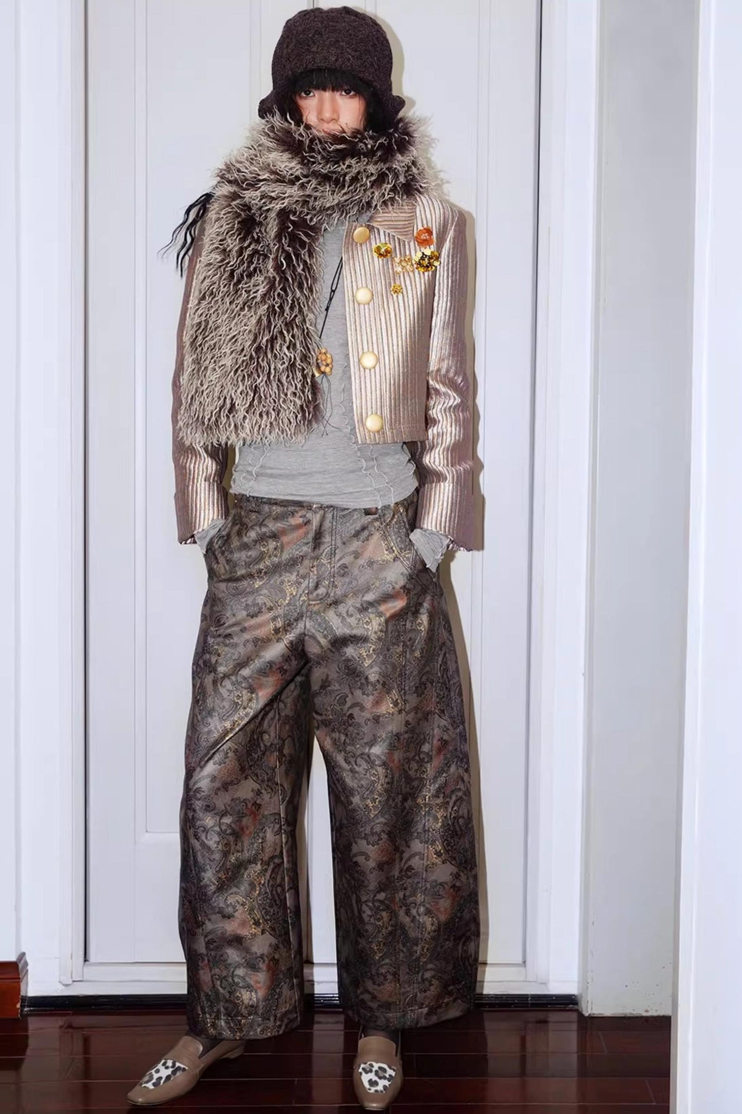 Gold Silk Glitter Jacket