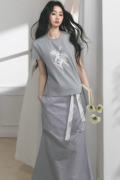 Floral Print Summer Short Sleeve Top