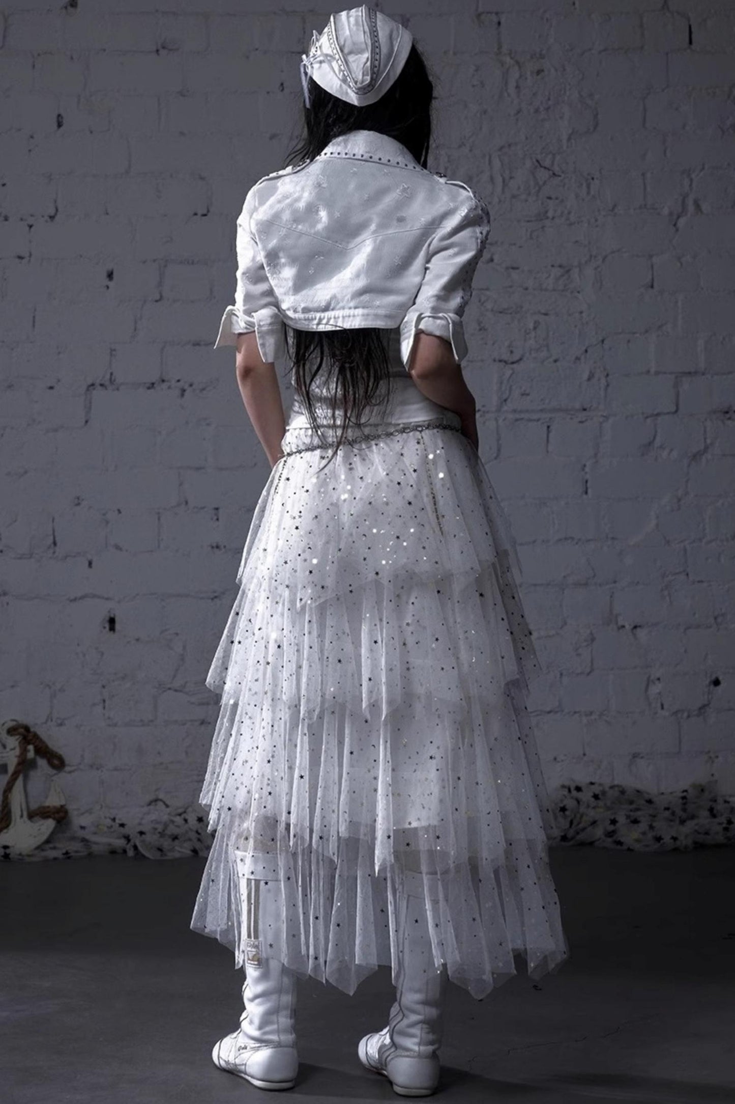 Fairycore Star Tiered Mesh Skirt