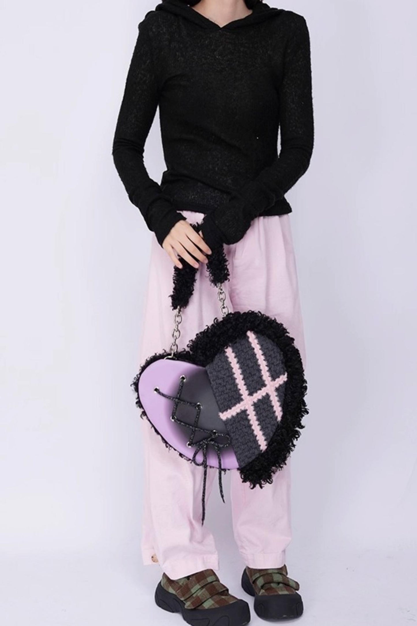 Graffiti Patchwork Heart Bag