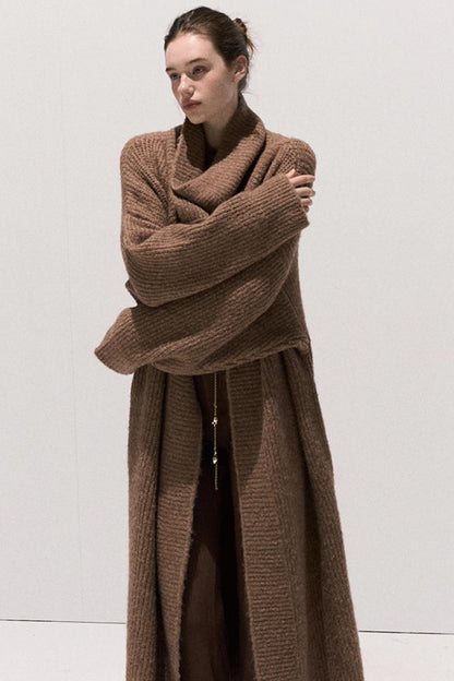 Soft Crew Neck Knitwear Bootcut Trouser Set-Up