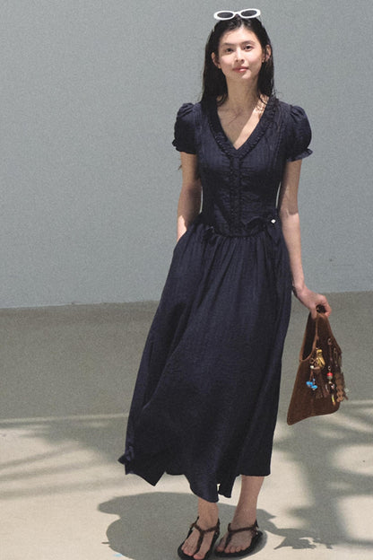 Blue Hour V-neck Dress