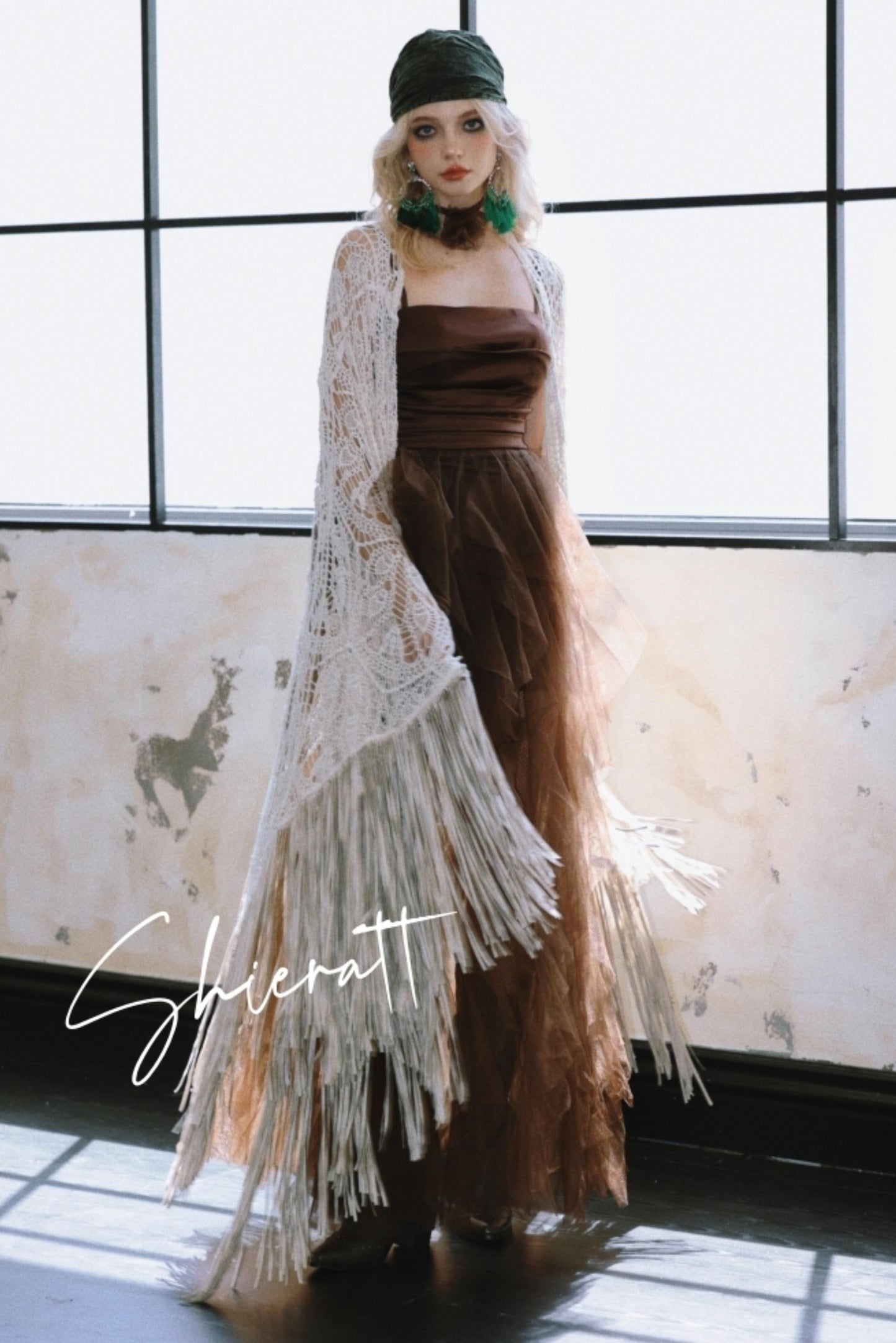 Chocolate Satin Halter Dress