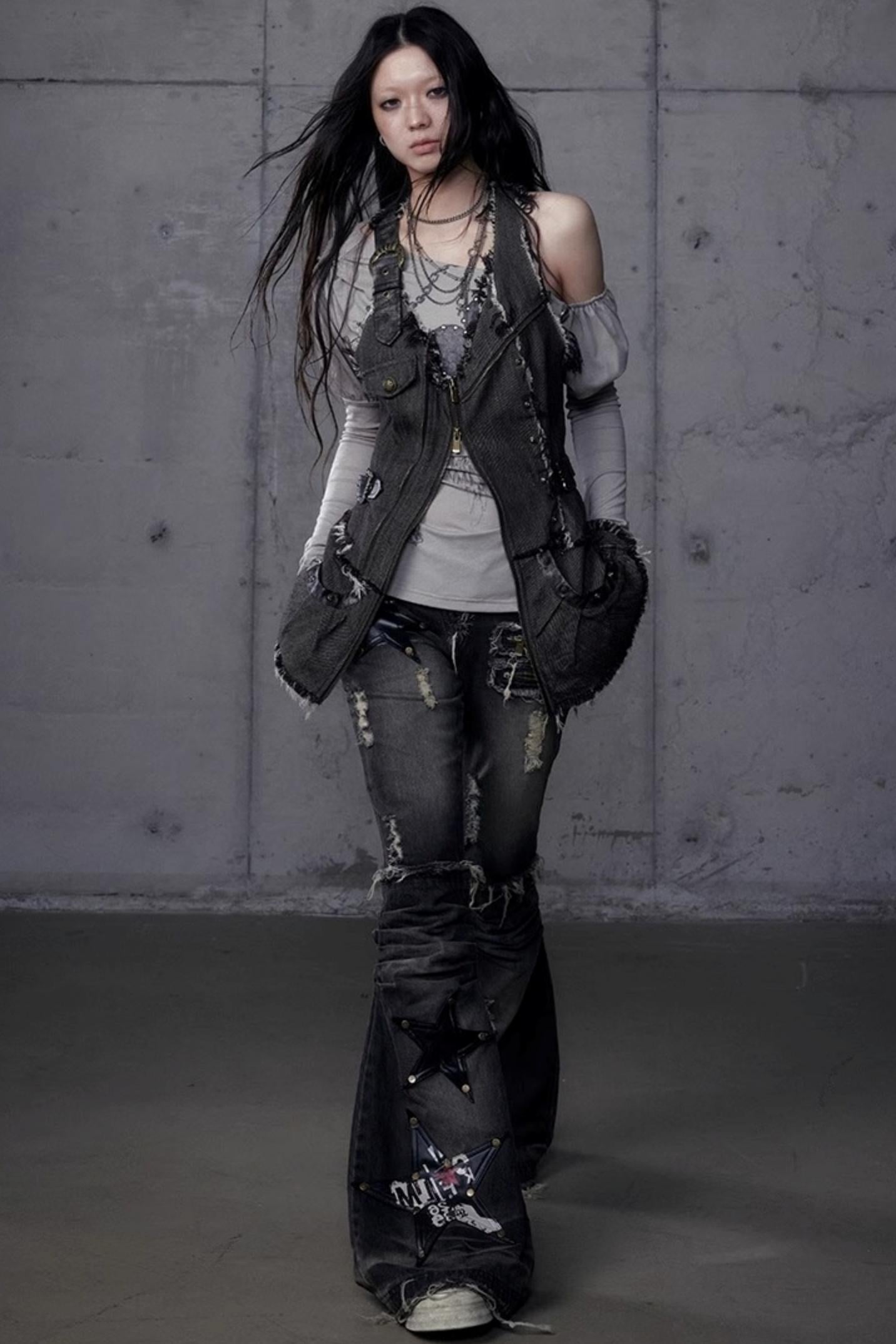 Workwear Waist Denim Vest