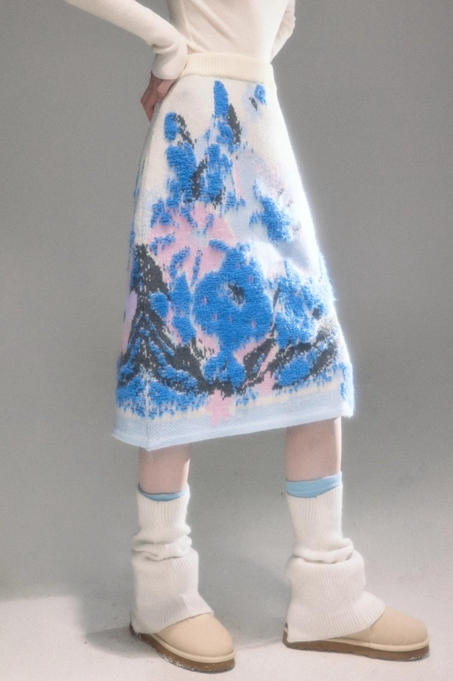 Oil Painting Jacquard Wool Sweater Set-Up