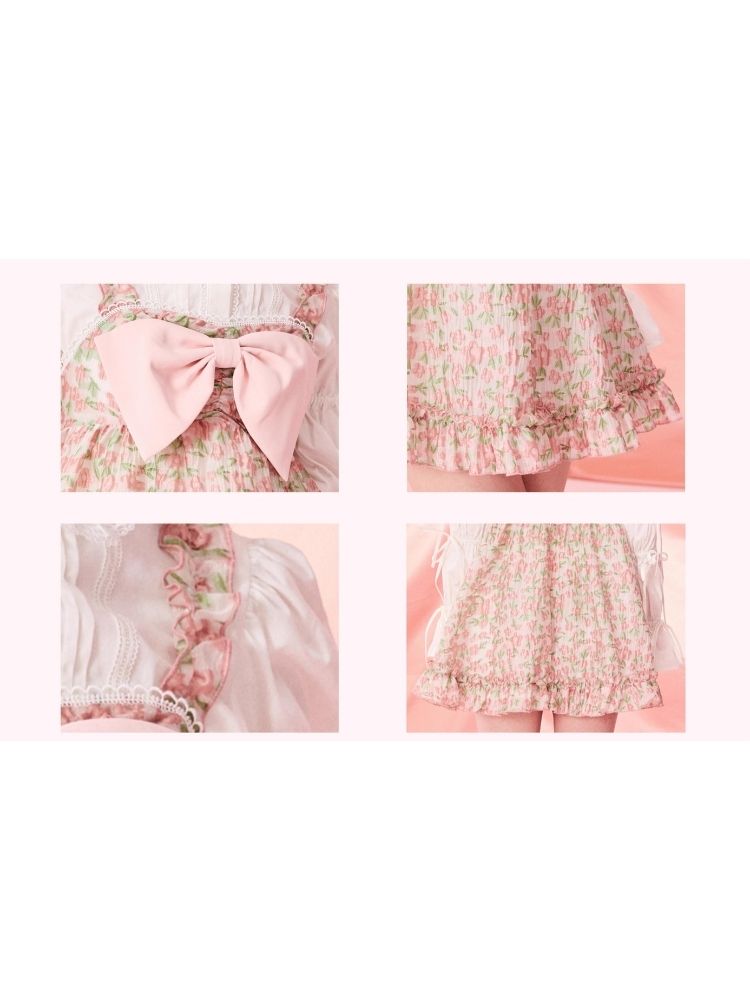 Sweet Princess halter jacquard skirt