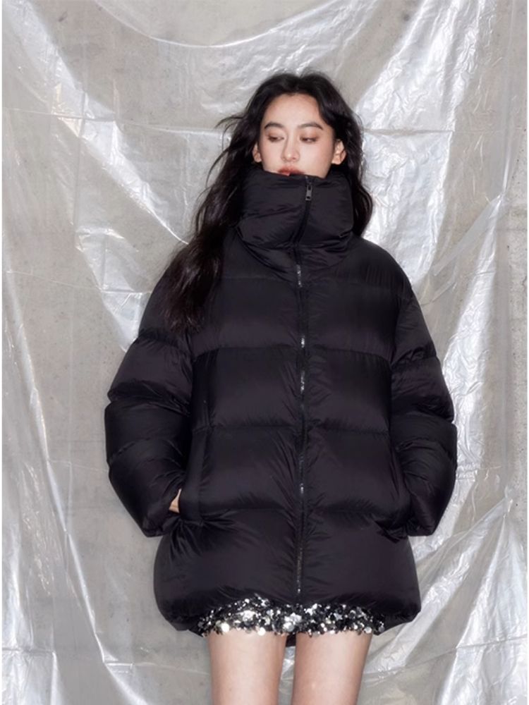 Quilted Standing Collar Light Down Jacket