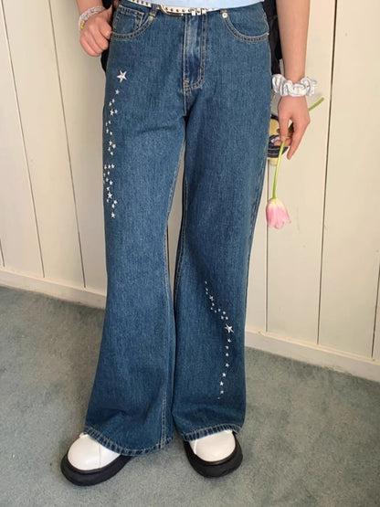 Micro Straight Denim Trousers