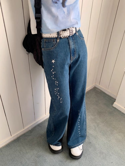 Micro Straight Denim Trousers