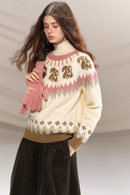 Peach Pinecone Wool Sweater