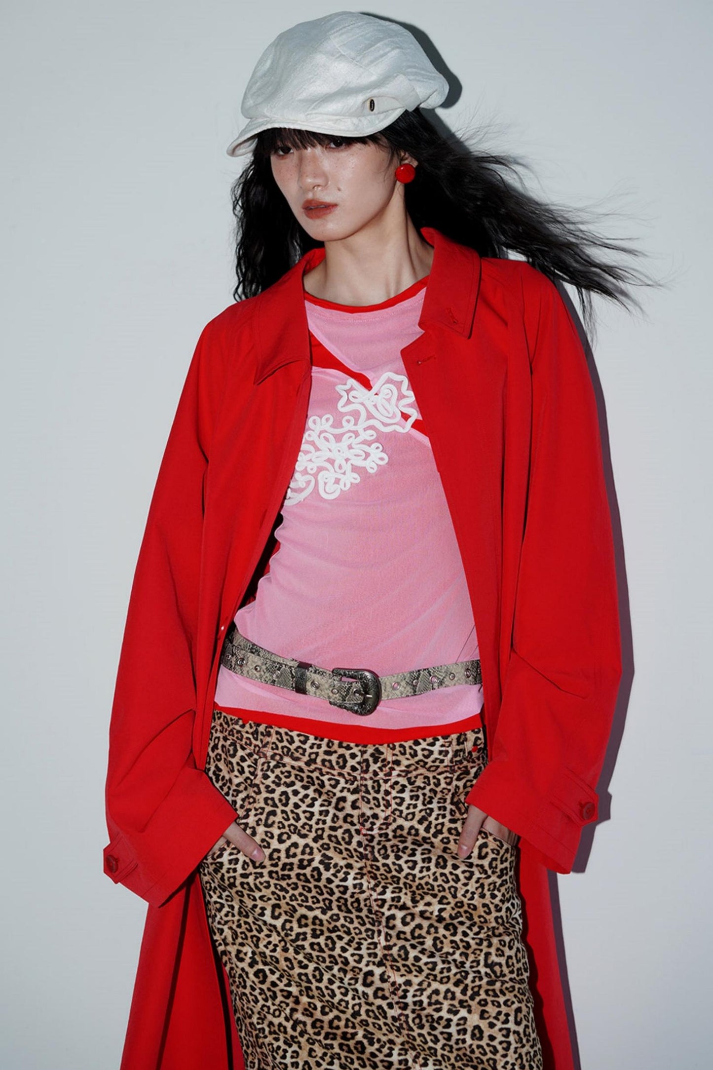 Jacquard Color-Blocked Slim-Fit Top