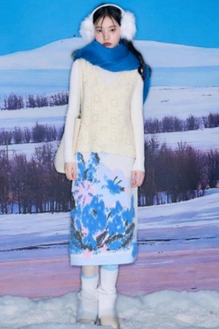 Oil Painting Jacquard Wool Sweater Set-Up