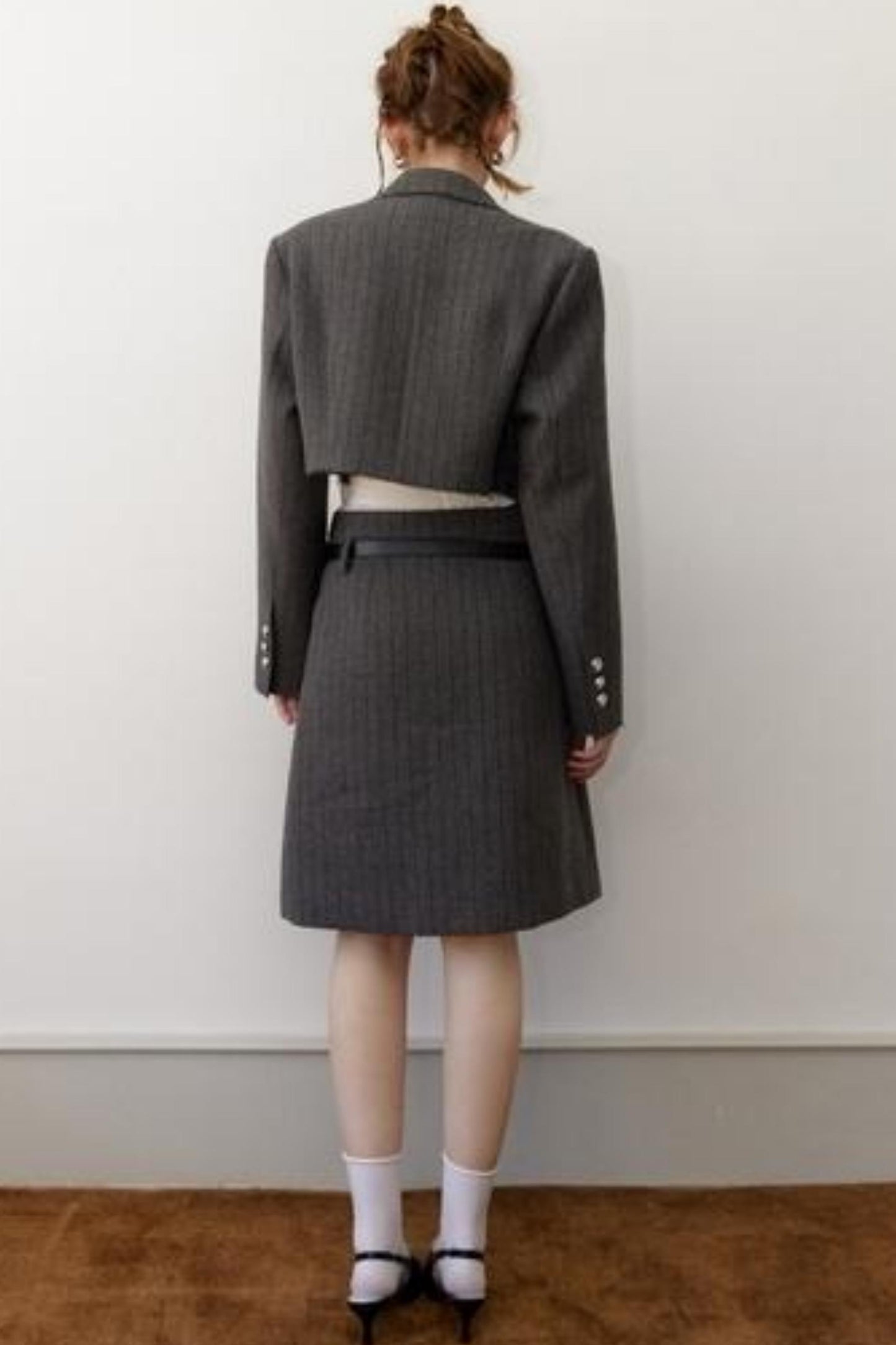 College Chic Striped Blazer Set-Up