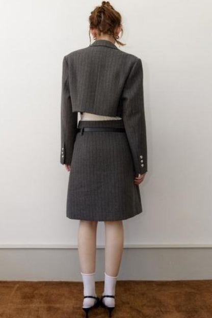 College Chic Striped Blazer Set-Up