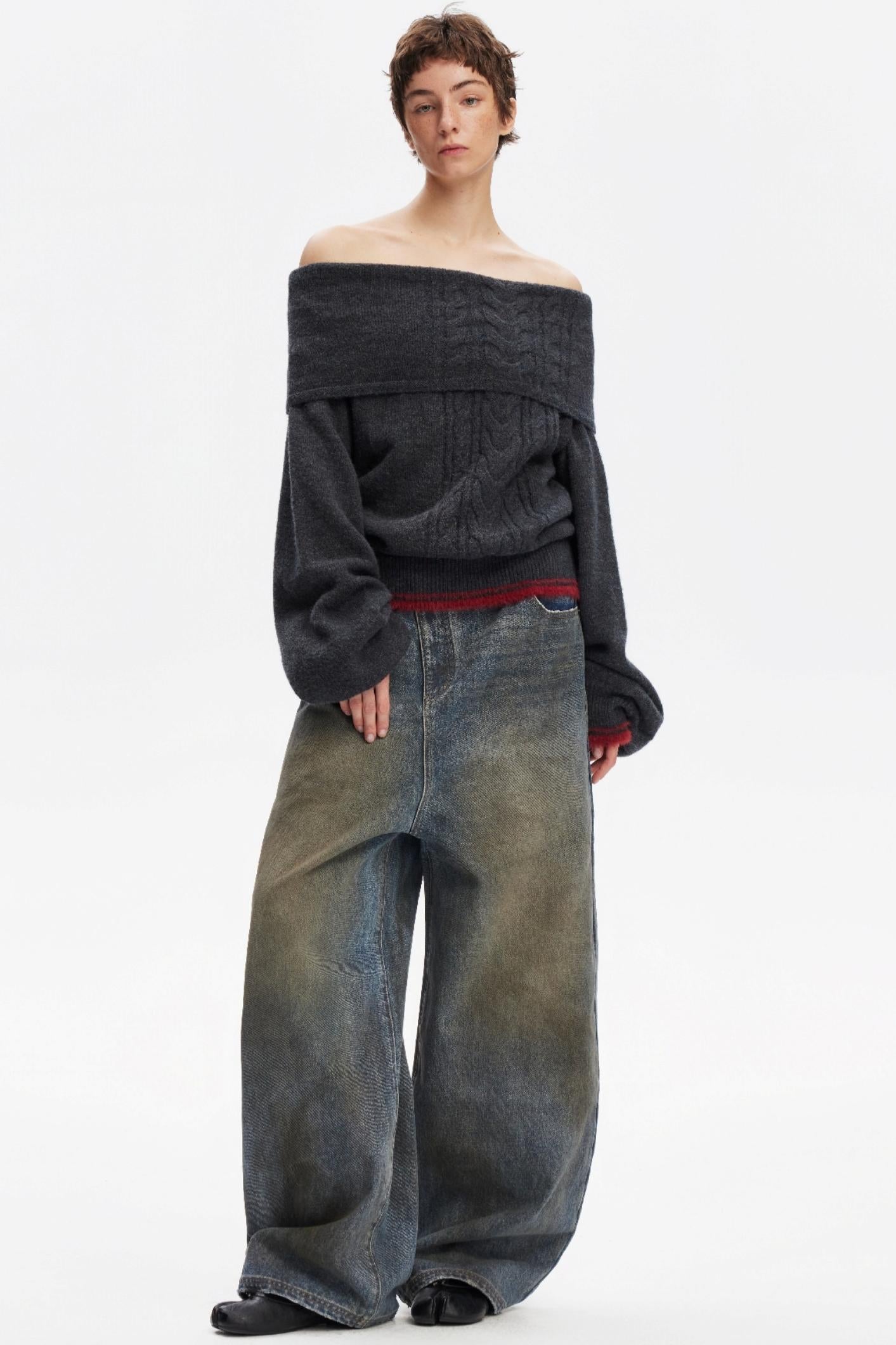 Vintage Distressed Denim Pants