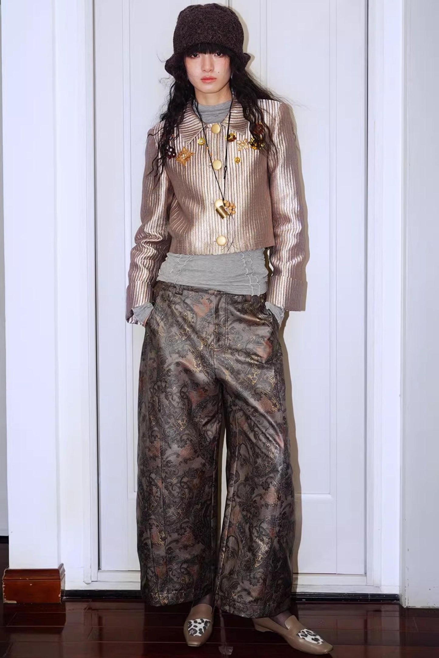 Gold Silk Glitter Jacket