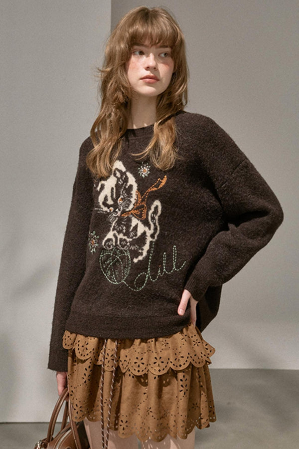 Kitten Knitted Sweater Top