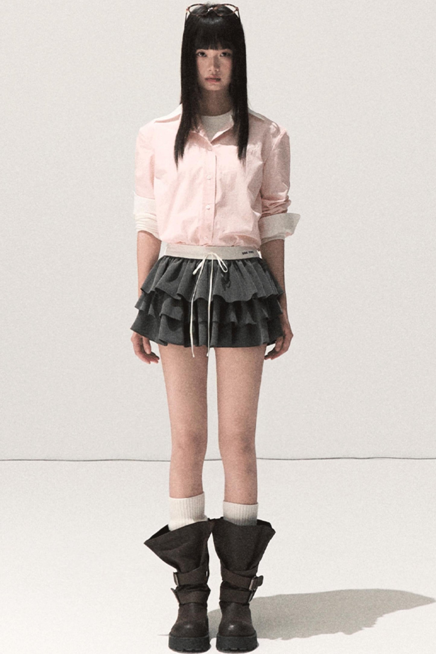 Good Weather Lace Slim Waist Long Sleeve T-Shirt