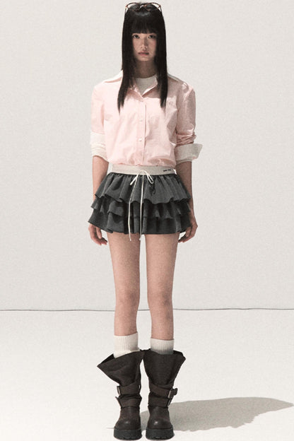 Good Weather Lace Slim Waist Long Sleeve T-Shirt