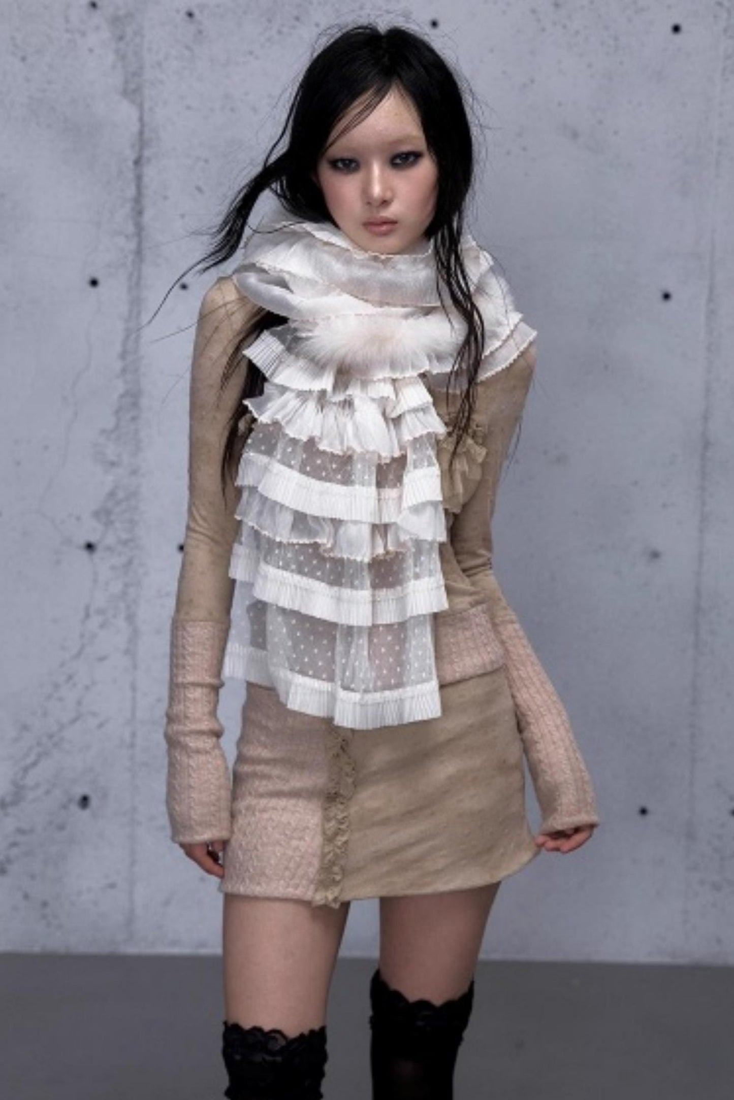 Romantic Lace Layered Scarf