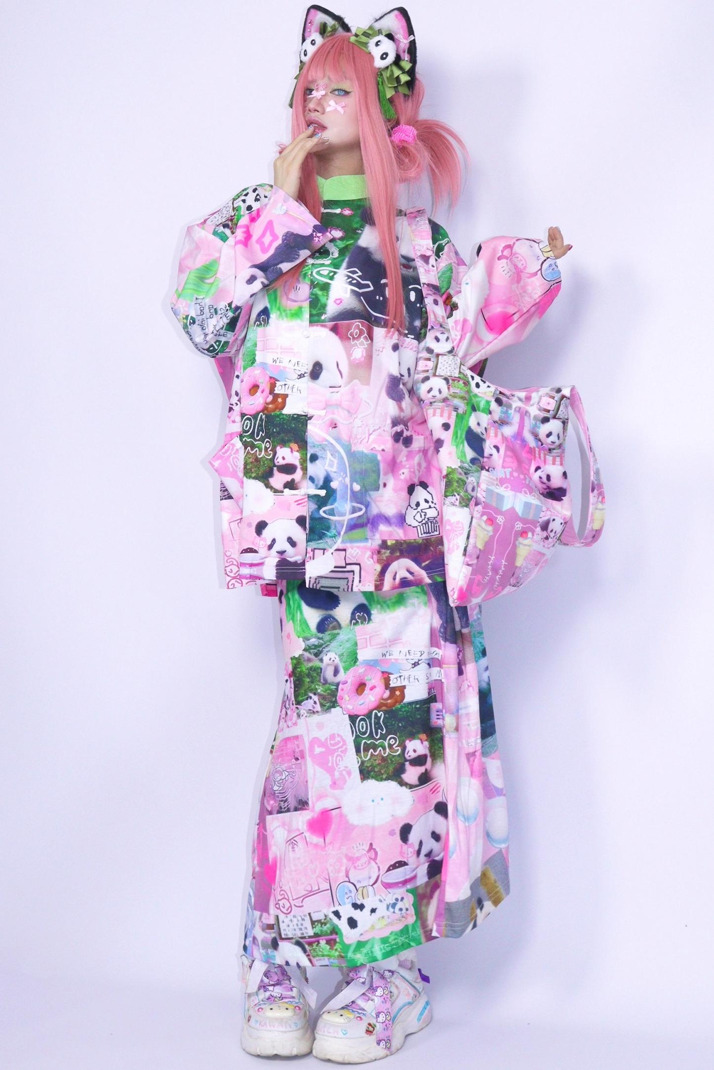 Panda Collage Printed Tang Top