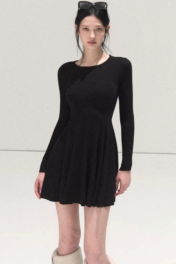 Striped Ballet Collar Dress