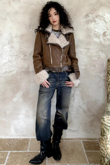 Warm Brown Suede Jacket