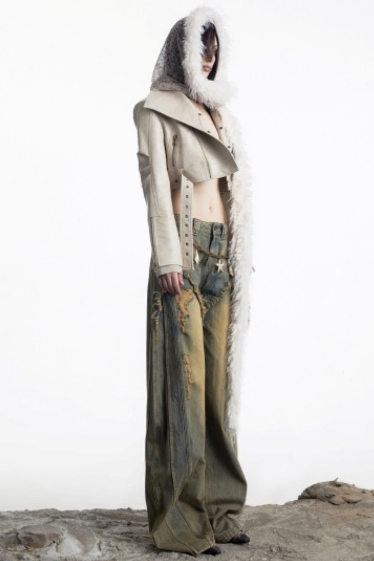 Snow Particles Wool Scarf