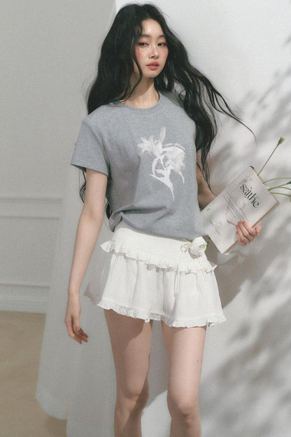 Floral Print Summer Short Sleeve Top