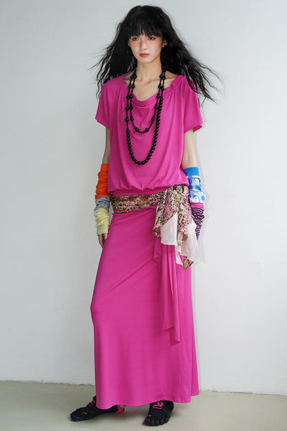 Swing Collar Maxi Dress