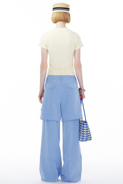 Sky Blue Straight Leg Pants