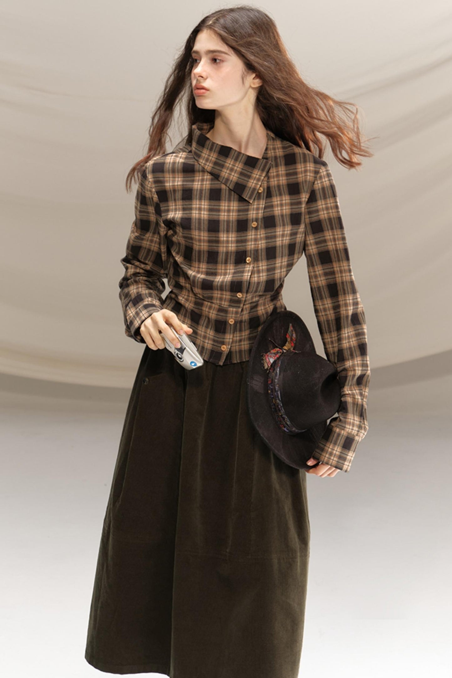 Retro Green Pleated Skirt