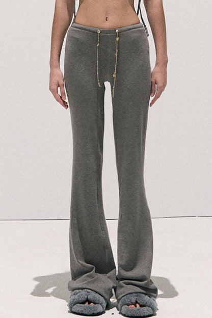 Soft Crew Neck Knitwear Bootcut Trouser Set-Up