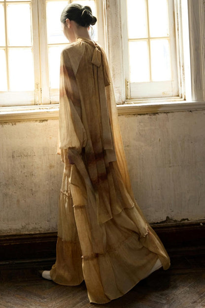 Romantic Lace-up Flowing Skirt Set-Up