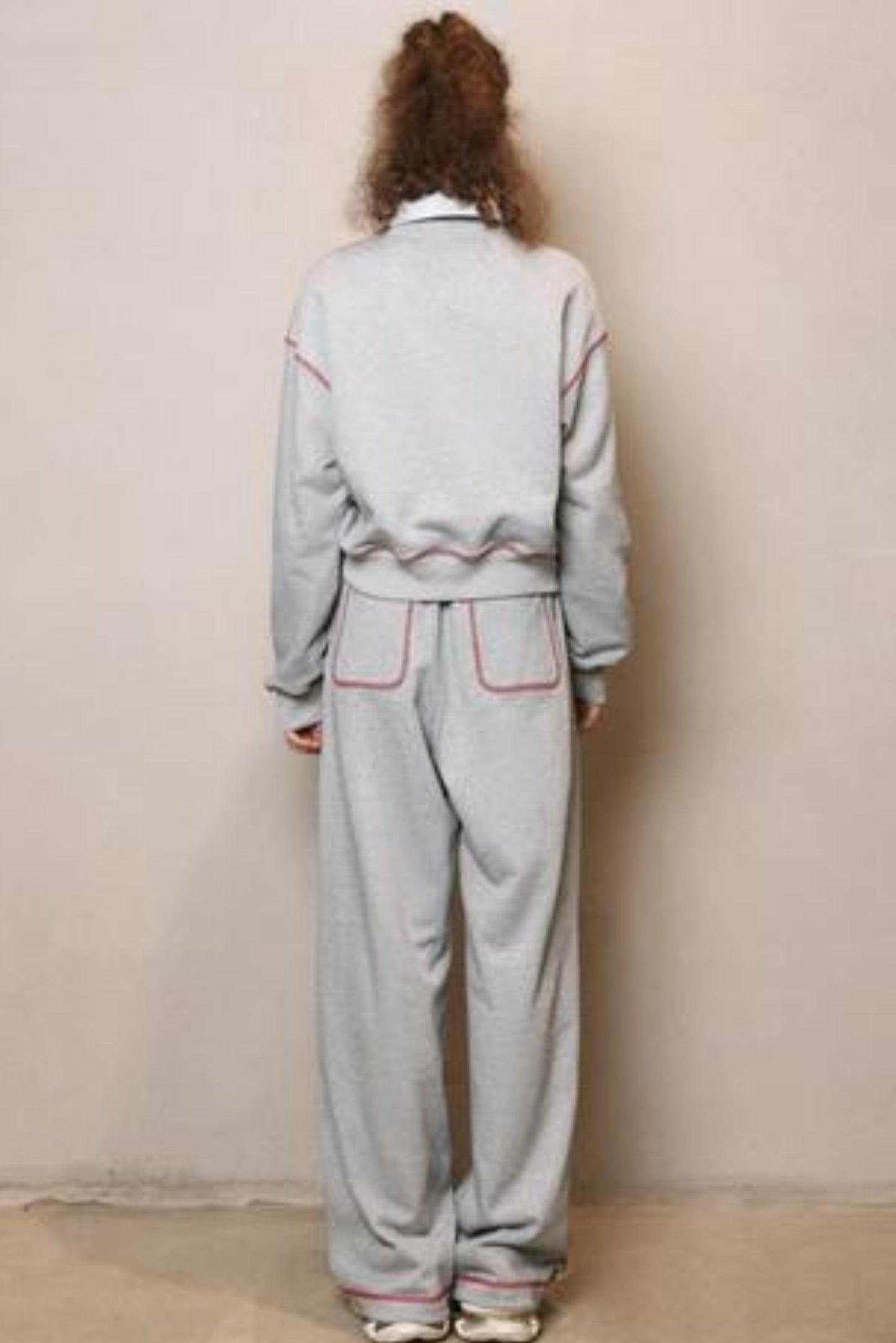 Vintage Gray Sweatshirt & Pants Set-Up